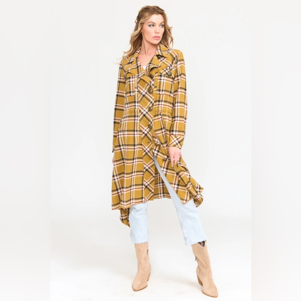 Aratta Coco Plaid Trench Coat